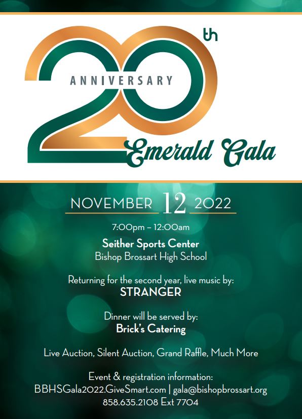 20th Anniversary Emerald Gala Flyer